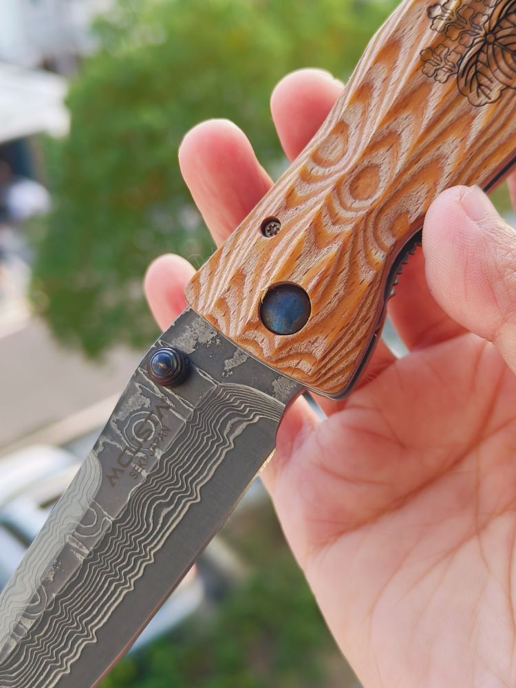 Mcusta Knives 大马士革钢 黄紫檀木柄 MC-0182D 丰臣秀吉 1150