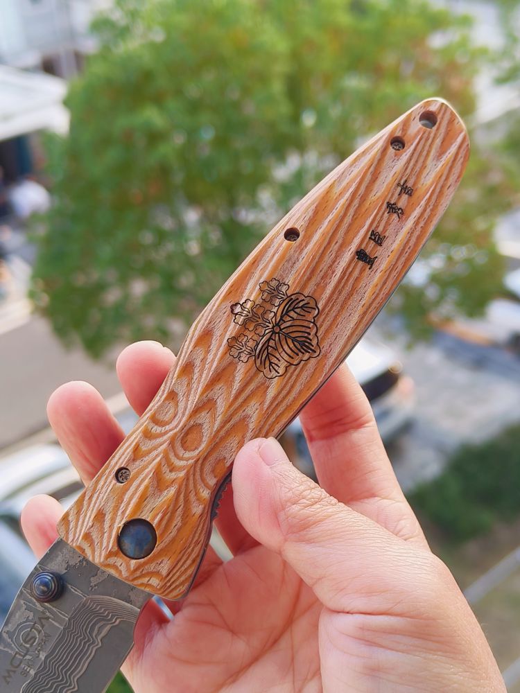 Mcusta Knives 大马士革钢 黄紫檀木柄 MC-0182D 丰臣秀吉 1150