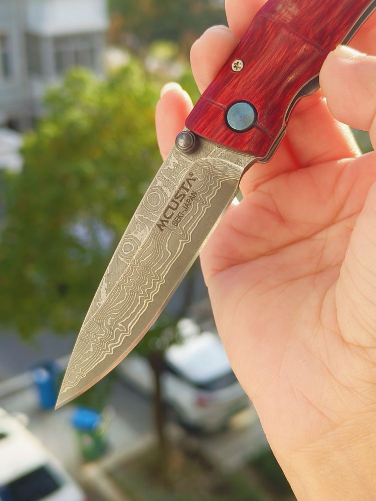 Mcusta Knives 大马士革钢 可耐力木柄 MC-0075D 1050