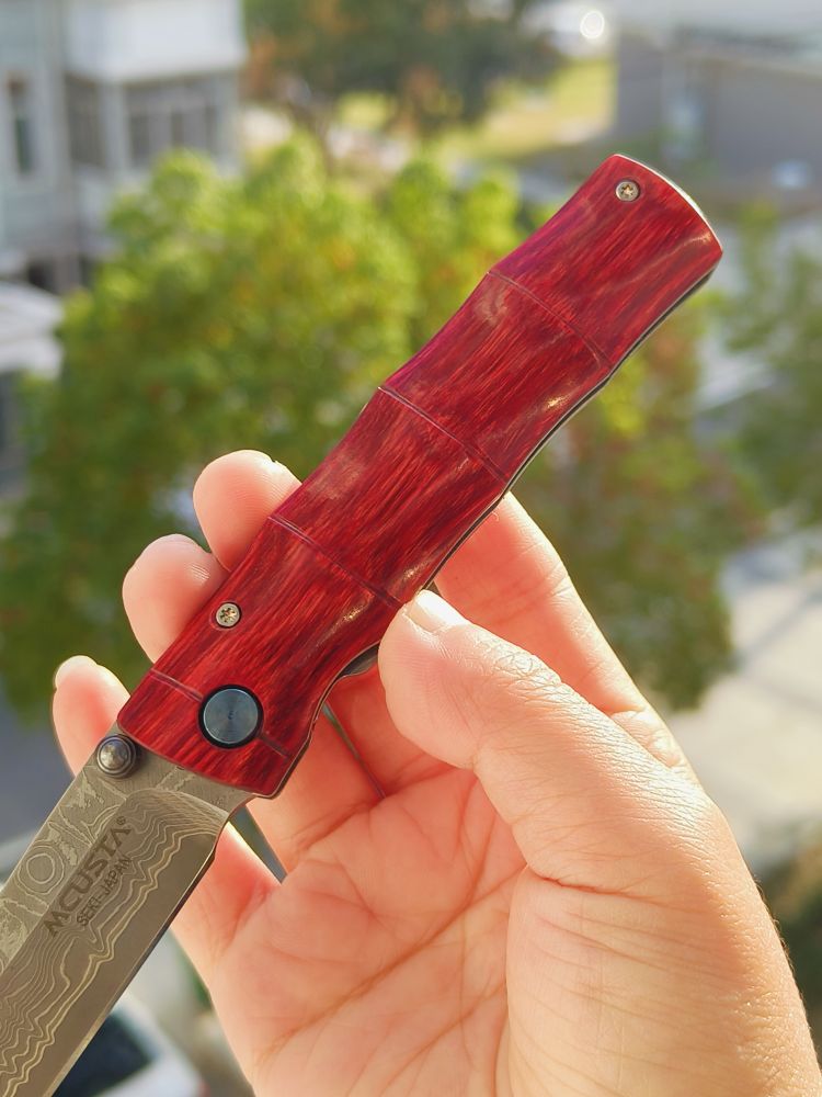 Mcusta Knives 大马士革钢 可耐力木柄 MC-0075D 1050