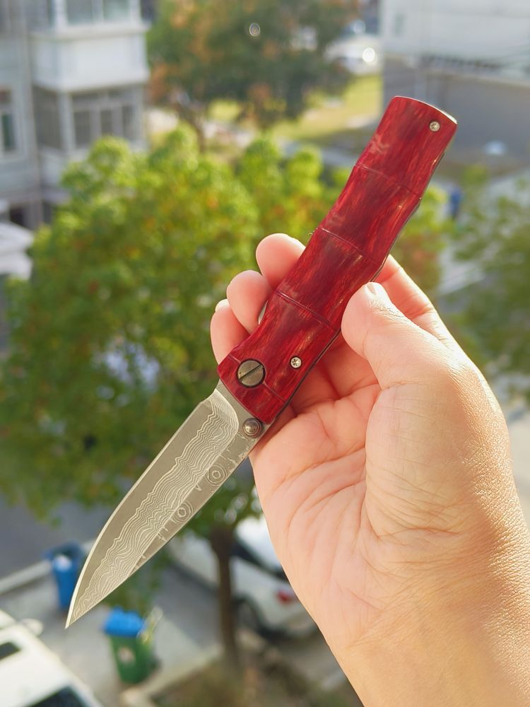 Mcusta Knives 大马士革钢 可耐力木柄 MC-0075D 1050