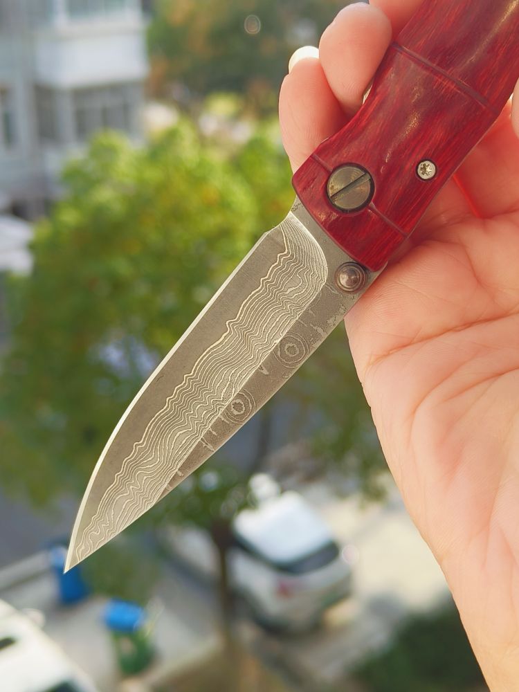 Mcusta Knives 大马士革钢 可耐力木柄 MC-0075D 1050
