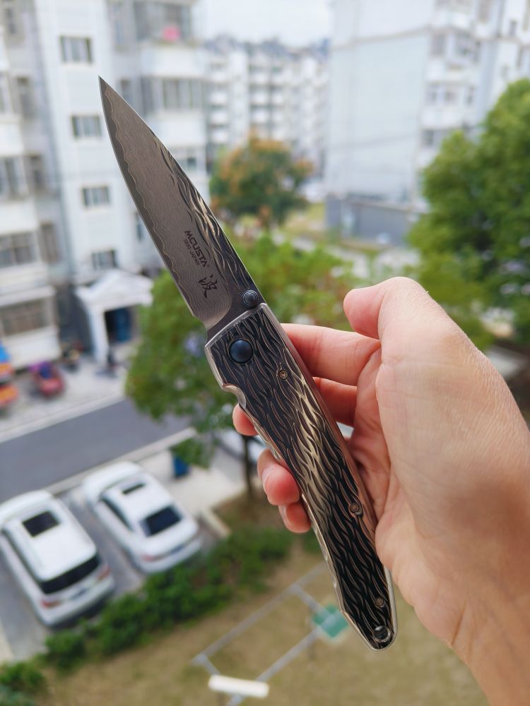 Mcusta Knives 大马士革钢 不锈钢柄 MC-0112D 波（大）900