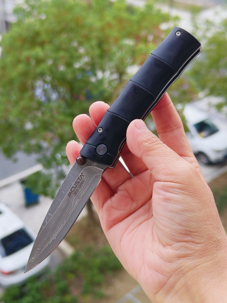 Mcusta Knives 大马士革钢 黑紫檀木柄 MC-0076DP 1050