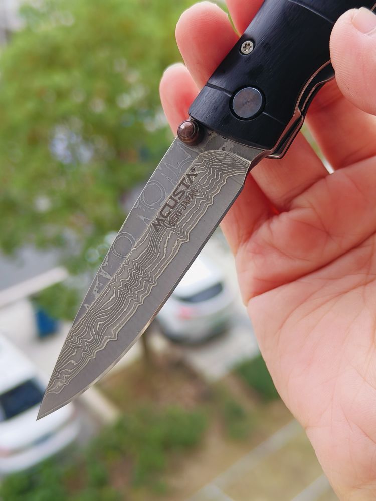 Mcusta Knives 大马士革钢 黑紫檀木柄 MC-0076DP 1050