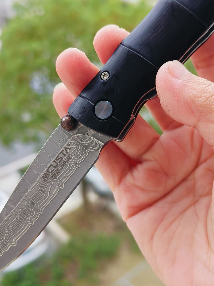 Mcusta Knives 大马士革钢 黑紫檀木柄 MC-0076DP 1050