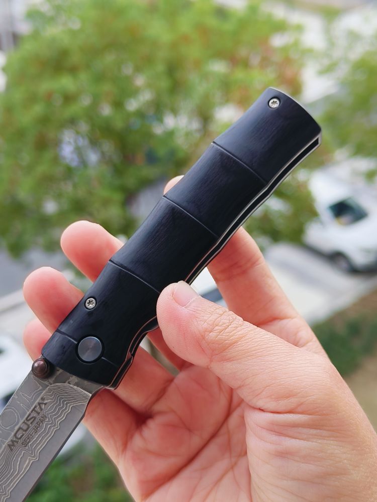 Mcusta Knives 大马士革钢 黑紫檀木柄 MC-0076DP 1050
