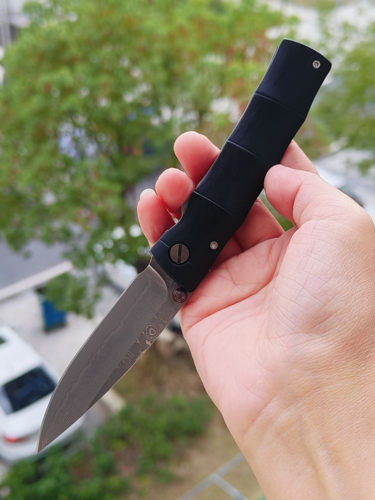 Mcusta Knives 大马士革钢 黑紫檀木柄 MC-0076DP 1050