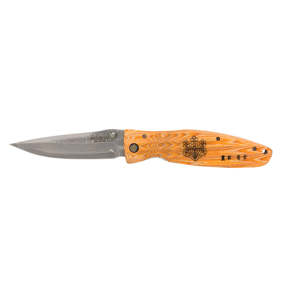 Mcusta Knives 大马士革钢 黄紫檀木柄 MC-0182D 丰臣秀吉 1150