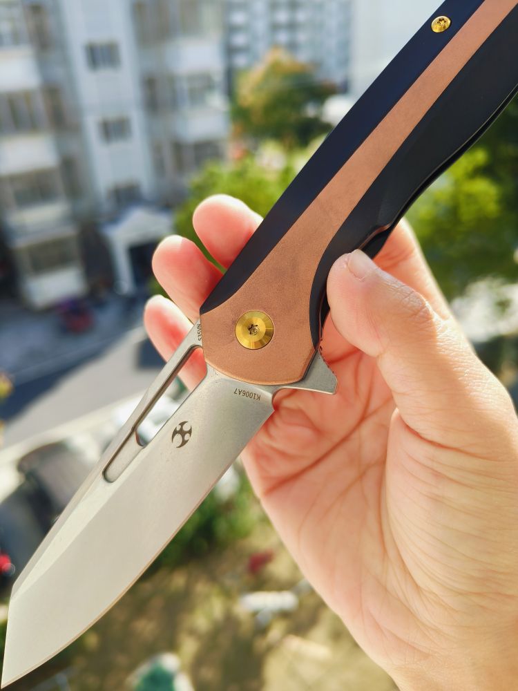 【售完】Kansept Knives Shard S35VN钢 钛合金+紫铜柄 K1006A7 黑色 原价1430 特惠650