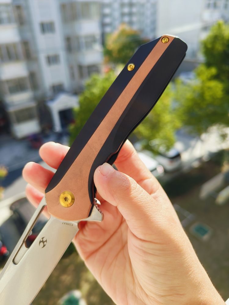 【售完】Kansept Knives Shard S35VN钢 钛合金+紫铜柄 K1006A7 黑色 原价1430 特惠650