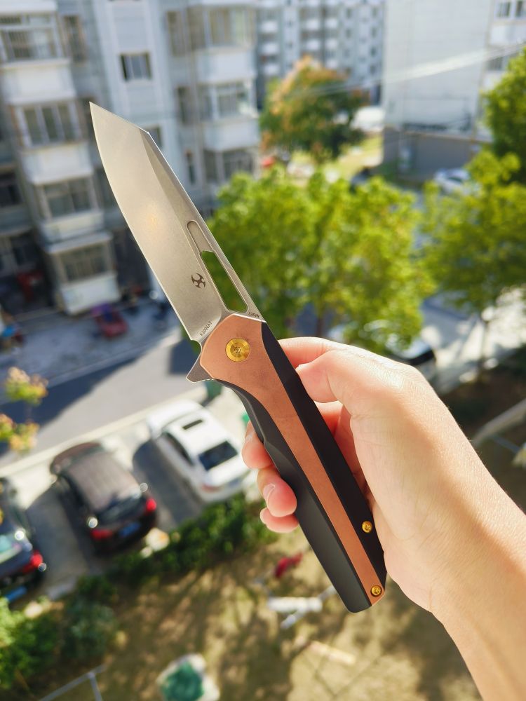 【售完】Kansept Knives Shard S35VN钢 钛合金+紫铜柄 K1006A7 黑色 原价1430 特惠650