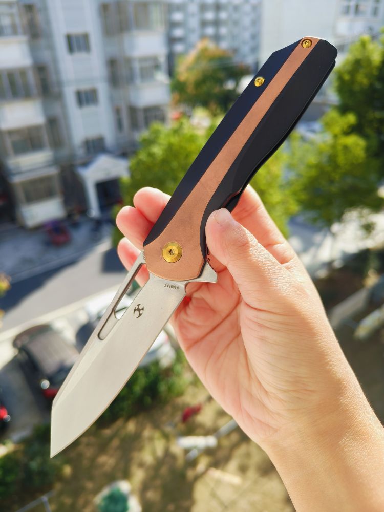 【售完】Kansept Knives Shard S35VN钢 钛合金+紫铜柄 K1006A7 黑色 原价1430 特惠650