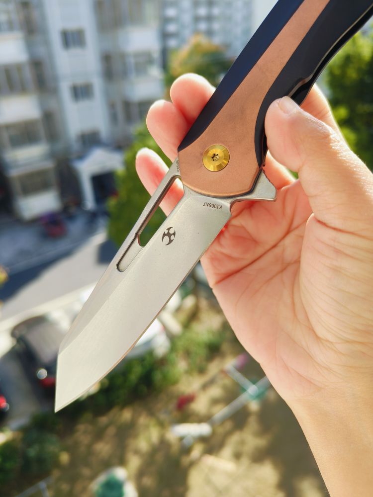 【售完】Kansept Knives Shard S35VN钢 钛合金+紫铜柄 K1006A7 黑色 原价1430 特惠650