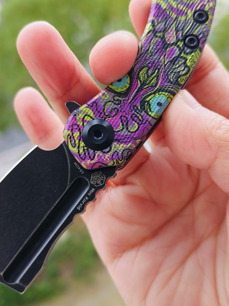 Kansept Knives Mini Korvid 154CM钢 G10手柄 T3030B3 脸谱纹