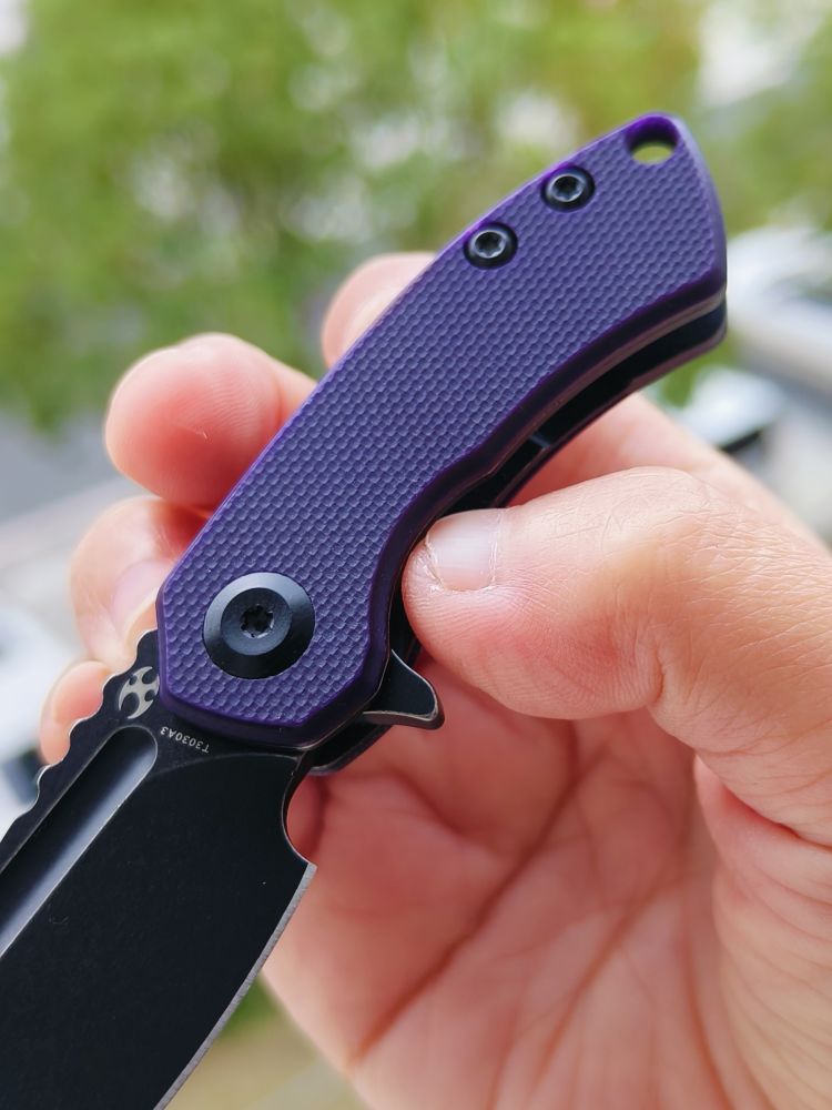 Kansept Knives Mini Korvid 154CM钢 G10手柄 T3030A3 紫色