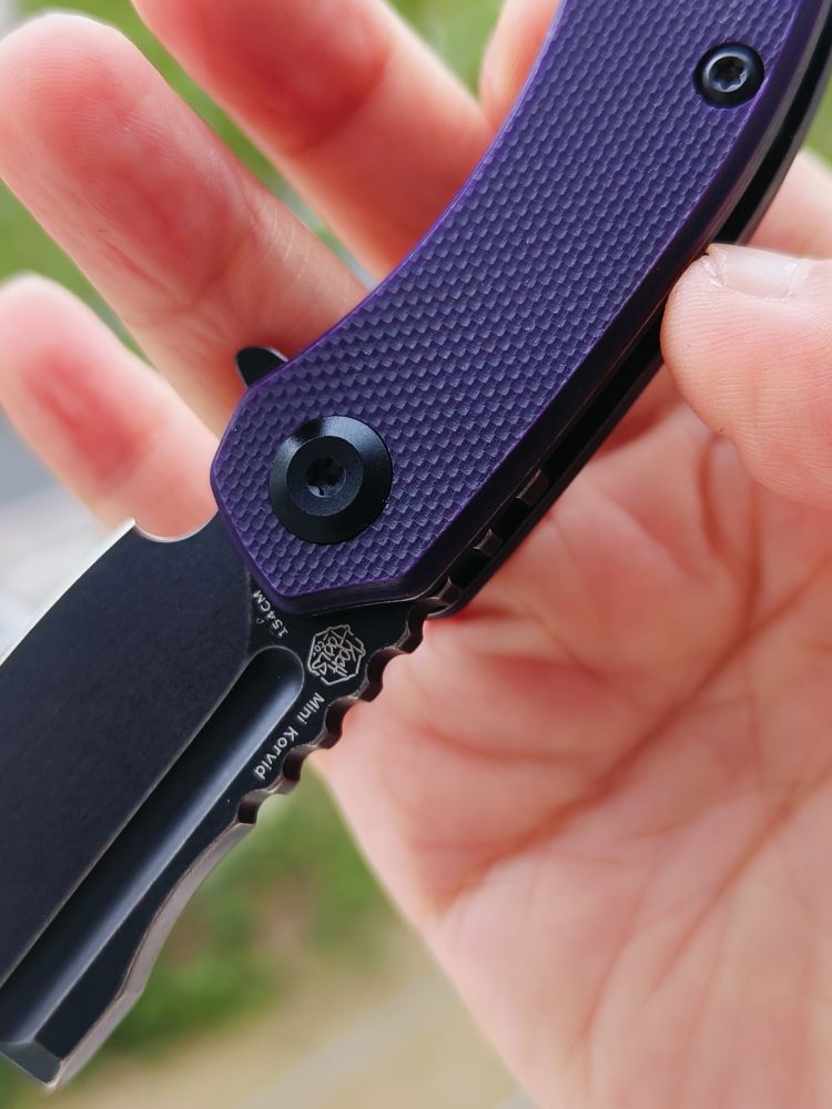 Kansept Knives Mini Korvid 154CM钢 G10手柄 T3030A3 紫色