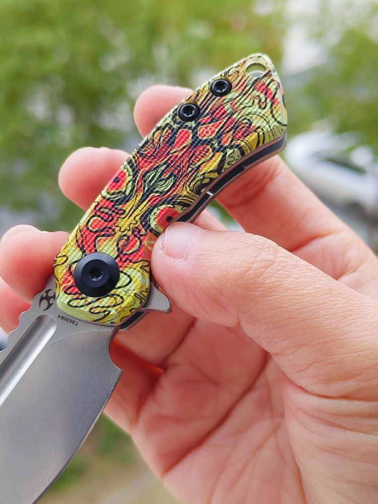 Kansept Knives Mini Korvid 154CM G10柄 T3030B4 脸谱纹