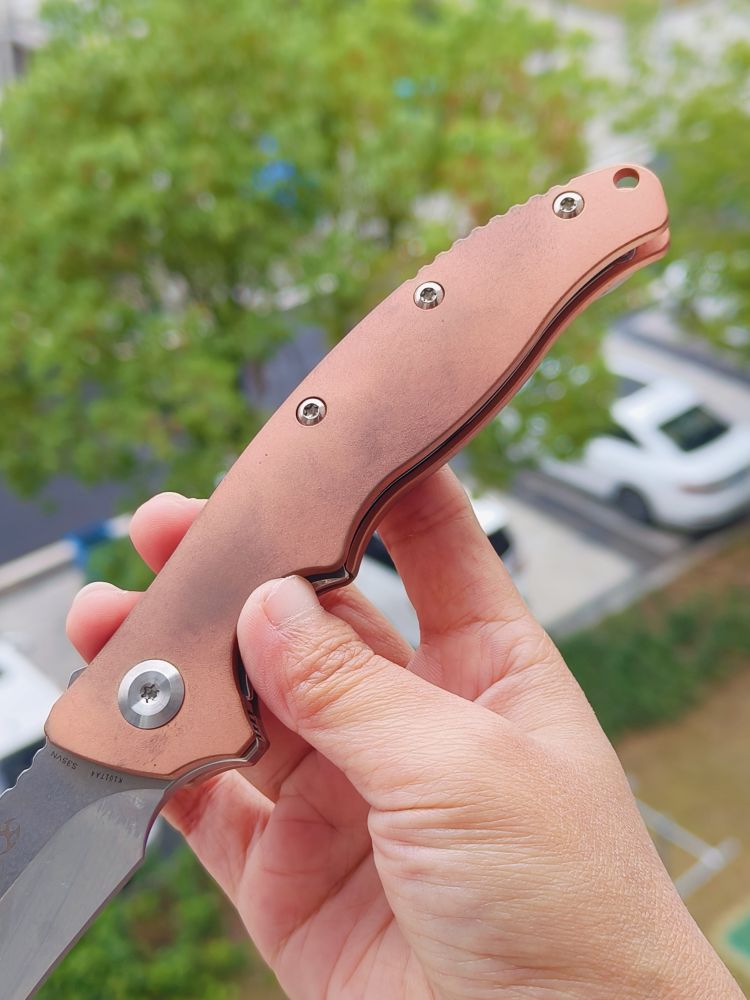 【售完】Kansept Knives CPM-S35VN钢 紫铜柄 K1017A4 原价1380 特惠199