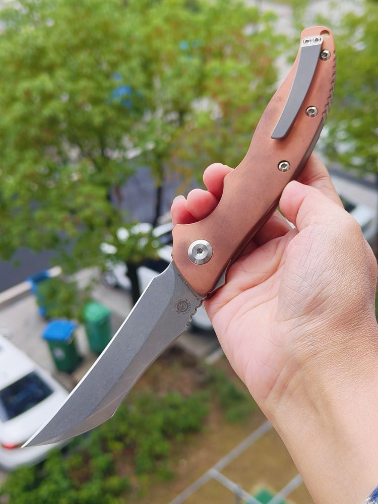 【售完】Kansept Knives CPM-S35VN钢 紫铜柄 K1017A4 原价1380 特惠199