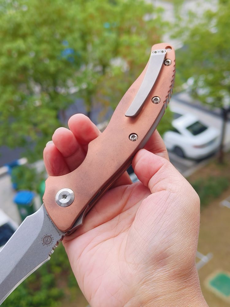 【售完】Kansept Knives CPM-S35VN钢 紫铜柄 K1017A4 原价1380 特惠199
