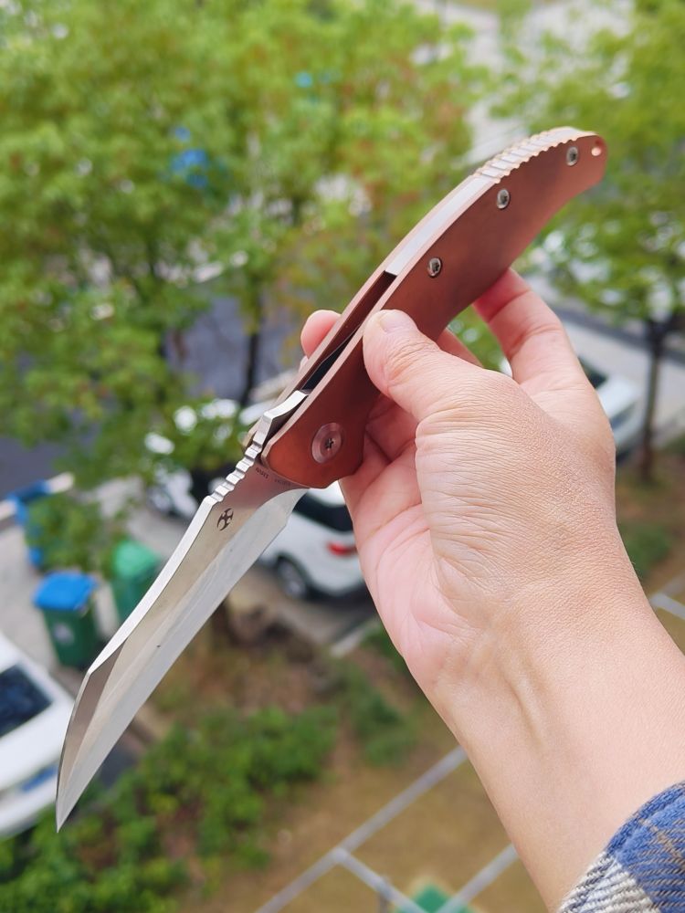 【售完】Kansept Knives CPM-S35VN钢 紫铜柄 K1017A4 原价1380 特惠199