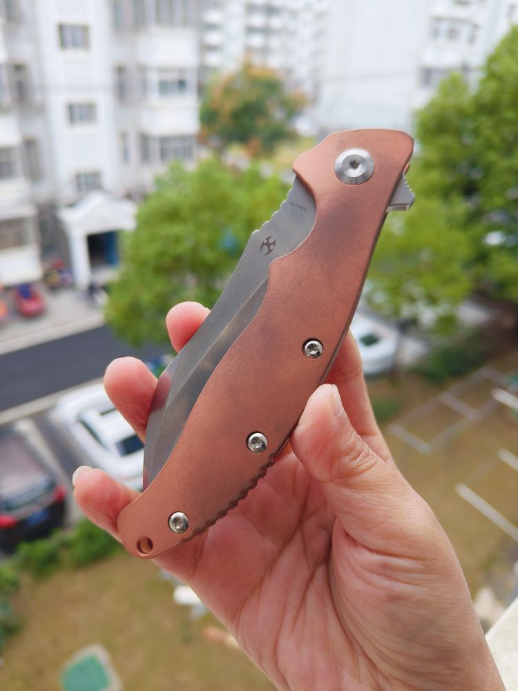 【售完】Kansept Knives CPM-S35VN钢 紫铜柄 K1017A4 原价1380 特惠199