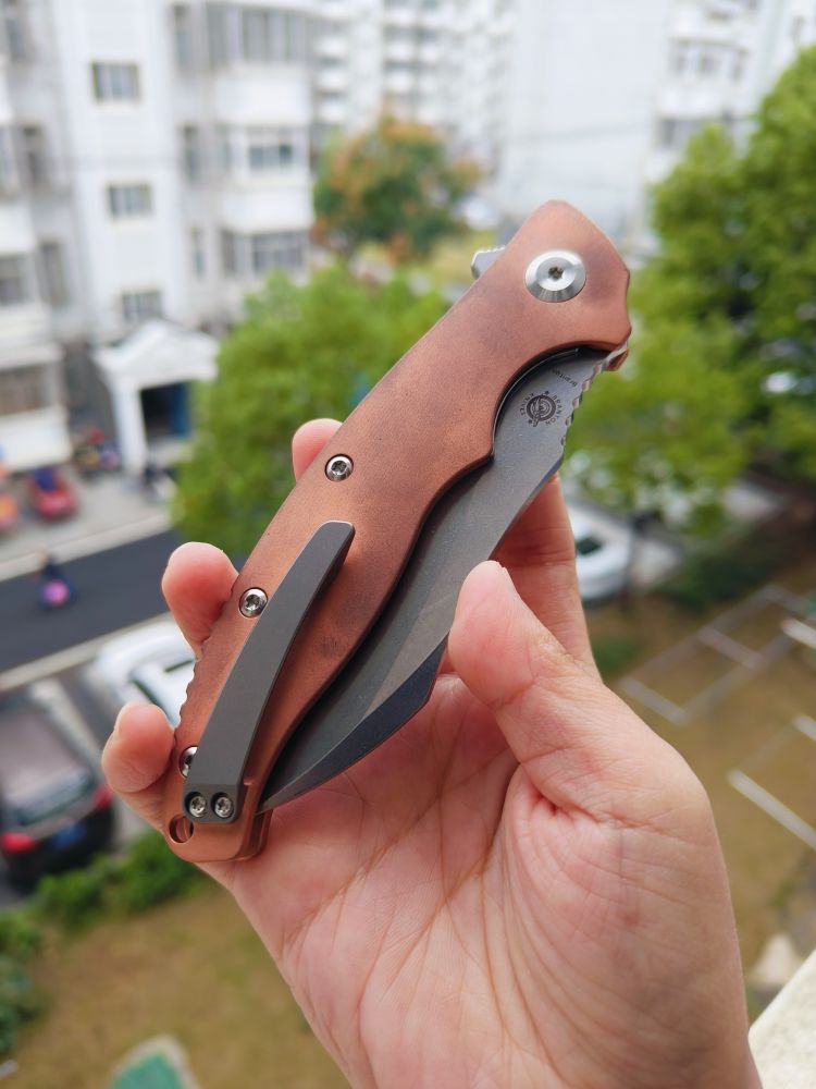 【售完】Kansept Knives CPM-S35VN钢 紫铜柄 K1017A4 原价1380 特惠199
