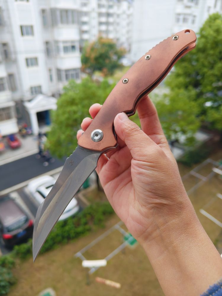 【售完】Kansept Knives CPM-S35VN钢 紫铜柄 K1017A4 原价1380 特惠199