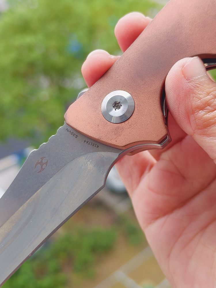 【售完】Kansept Knives CPM-S35VN钢 紫铜柄 K1017A4 原价1380 特惠199