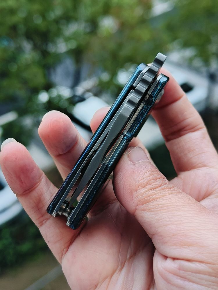 Kansept Knives RIO 大马士革钢 钛合金雷纹手柄 K3044D2