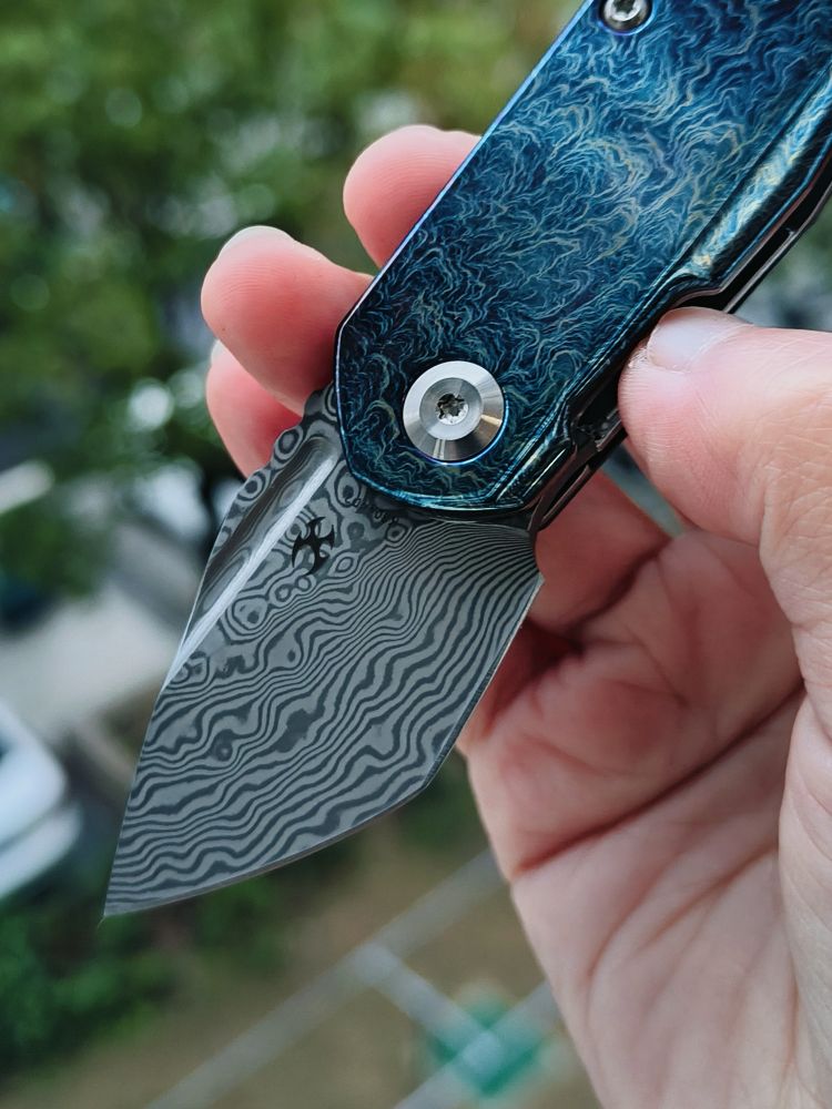 Kansept Knives RIO 大马士革钢 钛合金雷纹手柄 K3044D2
