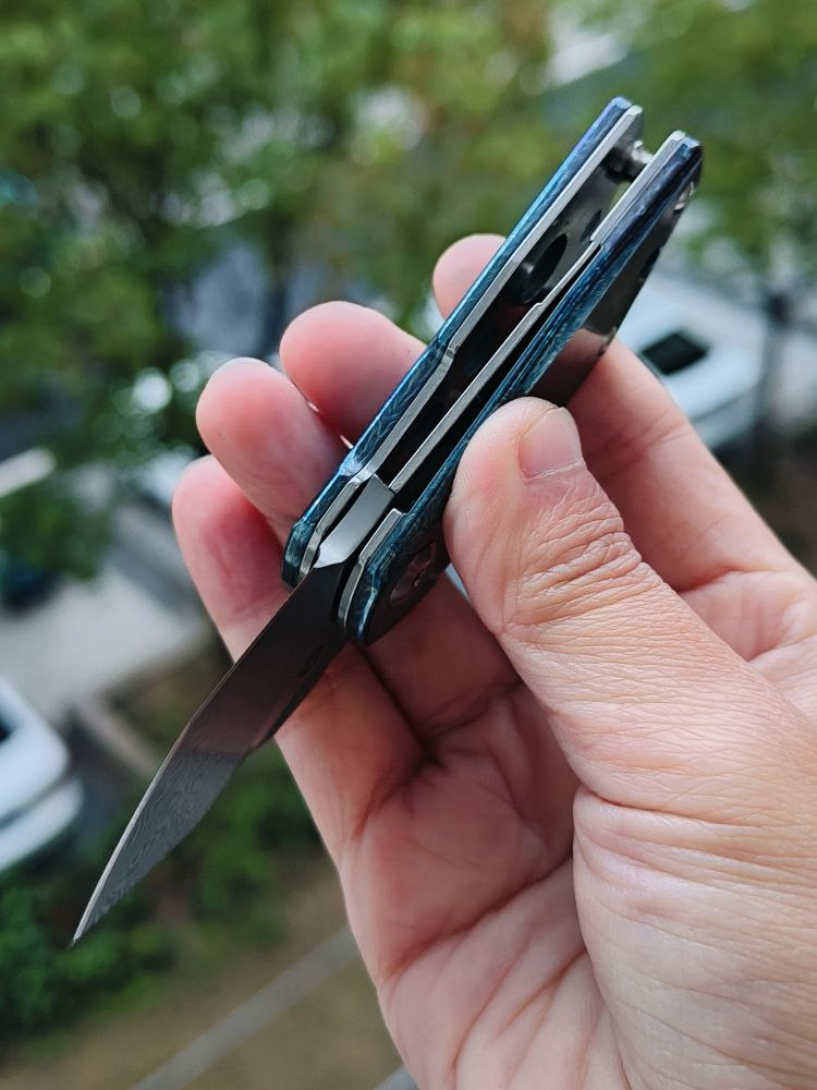 Kansept Knives RIO 大马士革钢 钛合金雷纹手柄 K3044D2