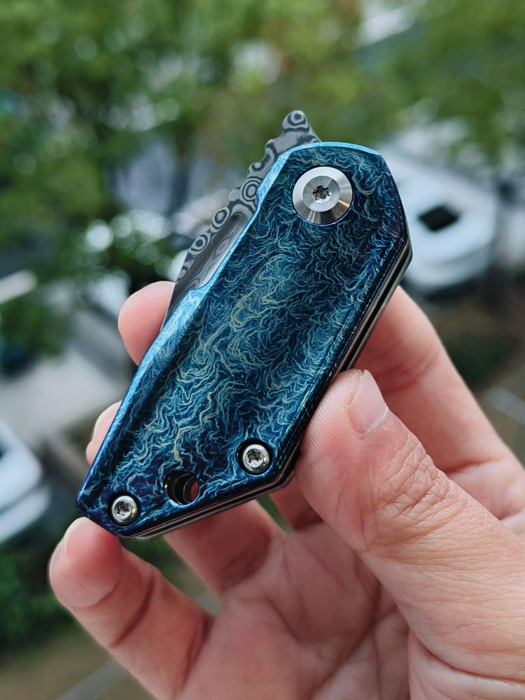 Kansept Knives RIO 大马士革钢 钛合金雷纹手柄 K3044D2