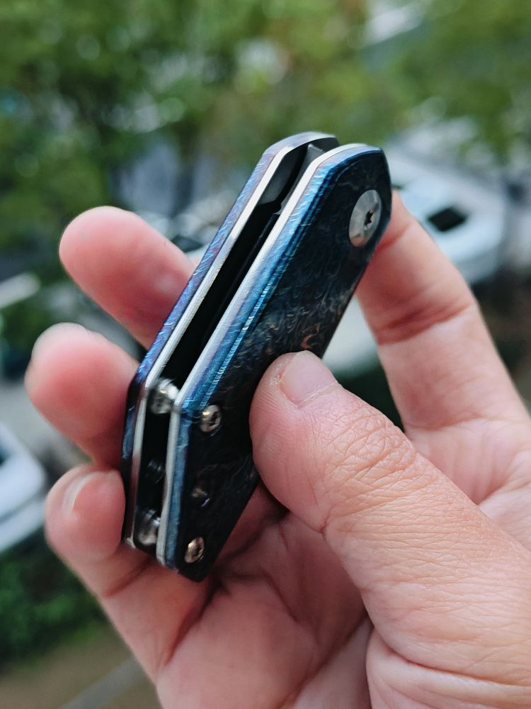 Kansept Knives RIO 大马士革钢 钛合金雷纹手柄 K3044D2