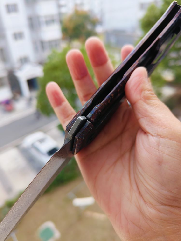 Kansept Knives INTEGRA 大马士革钢 钛合金柄 K1042D2 1500