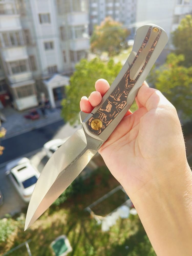 【特惠】Kansept Knives KRATOS CPM-S35VN钢 钛合金+碳纤维柄 K1024A7 原价1600 特惠980