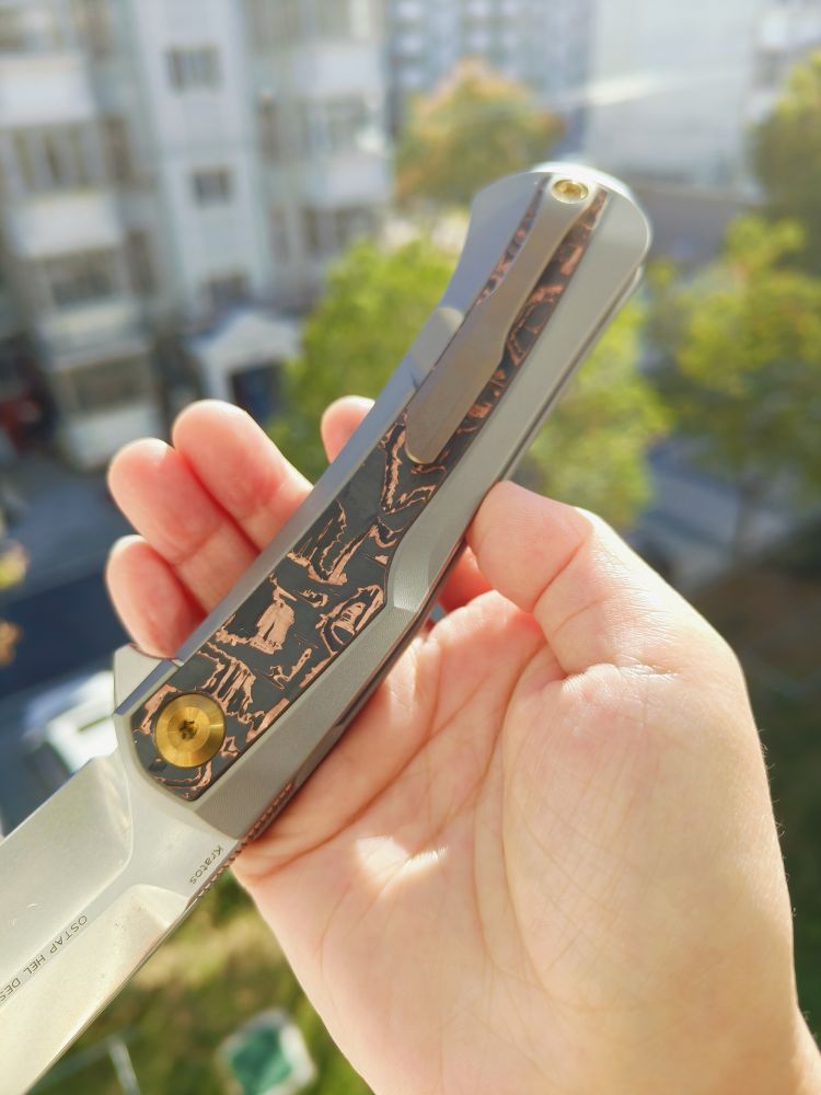 【特惠】Kansept Knives KRATOS CPM-S35VN钢 钛合金+碳纤维柄 K1024A7 原价1600 特惠980