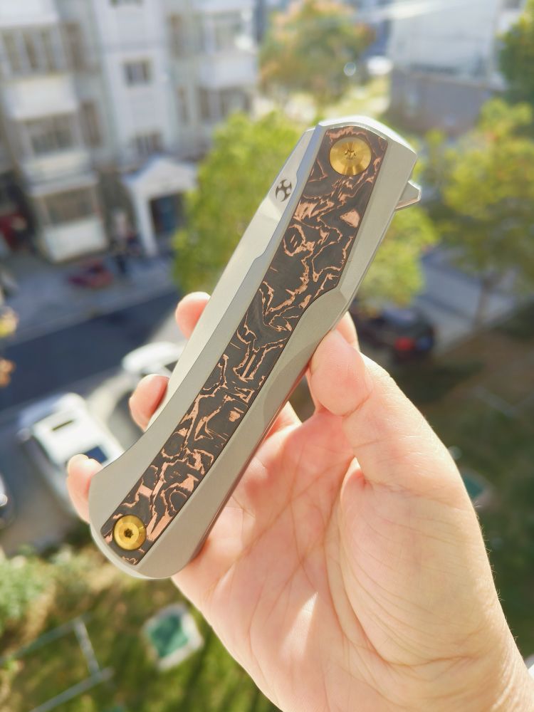 【特惠】Kansept Knives KRATOS CPM-S35VN钢 钛合金+碳纤维柄 K1024A7 原价1600 特惠980