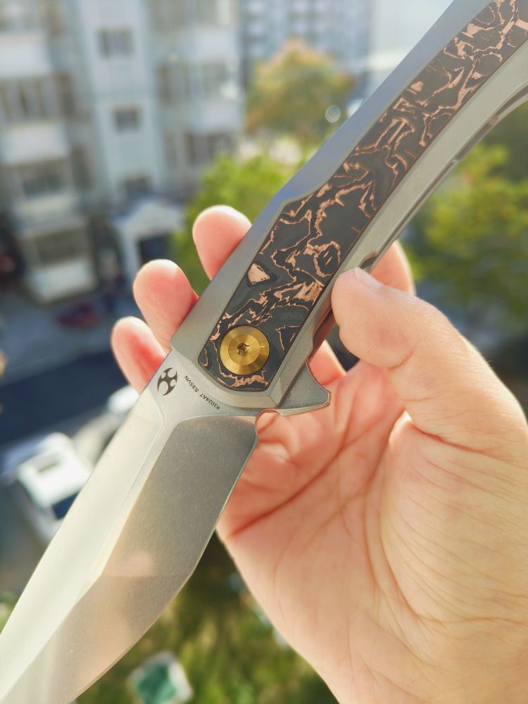 【特惠】Kansept Knives KRATOS CPM-S35VN钢 钛合金+碳纤维柄 K1024A7 原价1600 特惠980