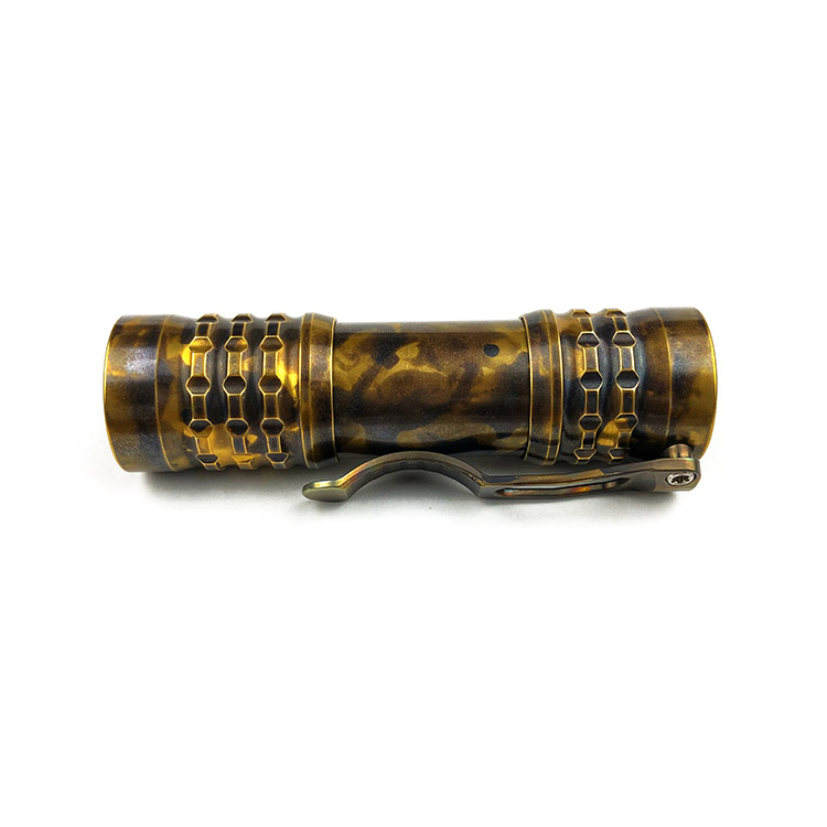 CWF Flashlight 高端定制EDC手电黄铜材质 DLC镀层