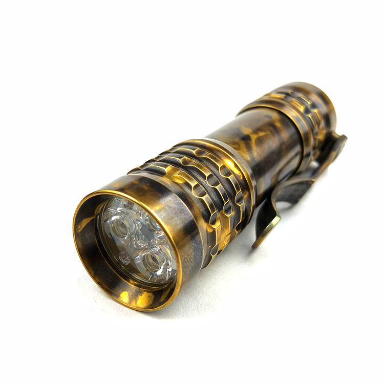 CWF Flashlight 高端定制EDC手电黄铜材质 DLC镀层