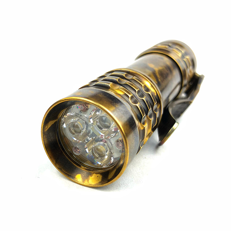 CWF Flashlight 高端定制EDC手电黄铜材质 DLC镀层