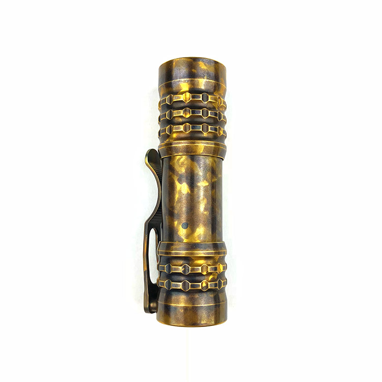 CWF Flashlight 高端定制EDC手电黄铜材质 DLC镀层