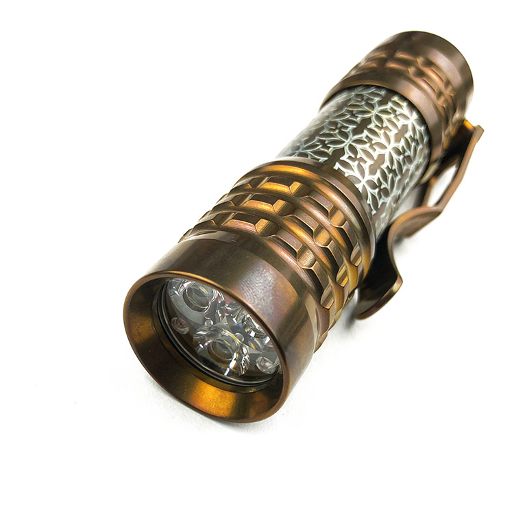 CWF Flashlight 高端定制钛合金EDC手电 棕色
