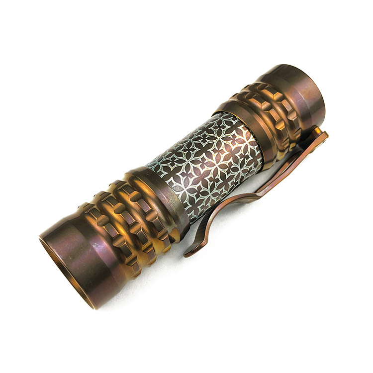CWF Flashlight 高端定制钛合金EDC手电 棕色