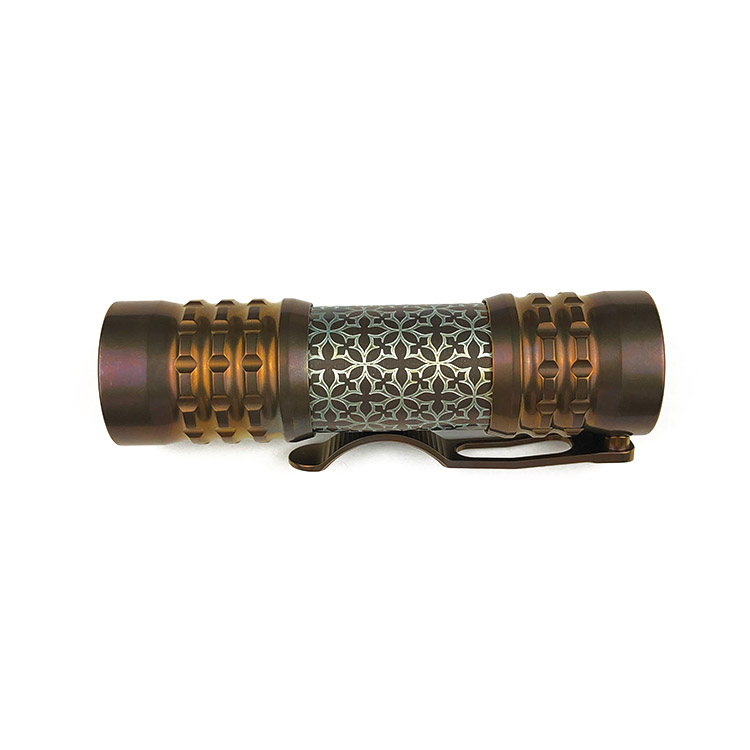 CWF Flashlight 高端定制钛合金EDC手电 棕色
