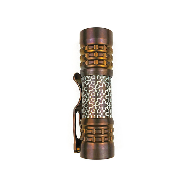 CWF Flashlight 高端定制钛合金EDC手电 棕色