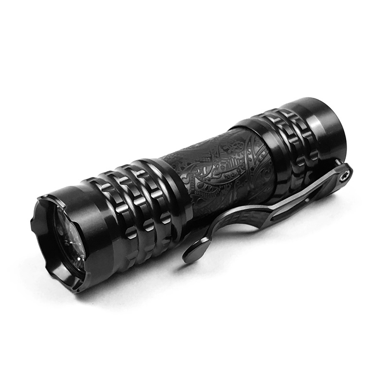 CWF Flashlight 高端定制钛合金EDC手电 DLC镀黑