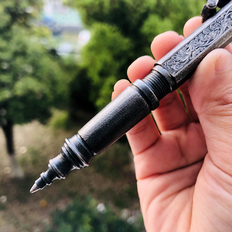 Hidetoshi Nakayama 中山英俊不锈钢雕刻款拨杆金属笔